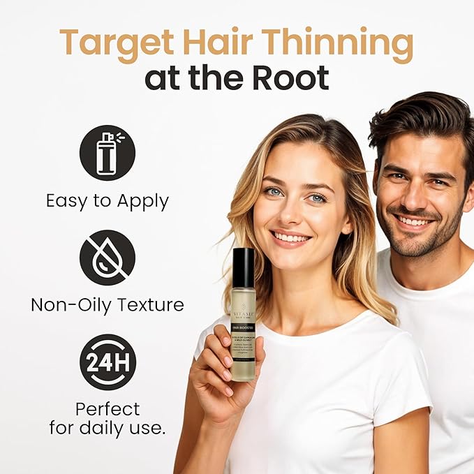 Hair Booster for Women & Men – Hair Revitalizing Serum with Capilia Longa & Arginine for Thick, Dry, Long, Damaged Hair – Peptide-Enriched Hair Tonic, 2 Fl Oz