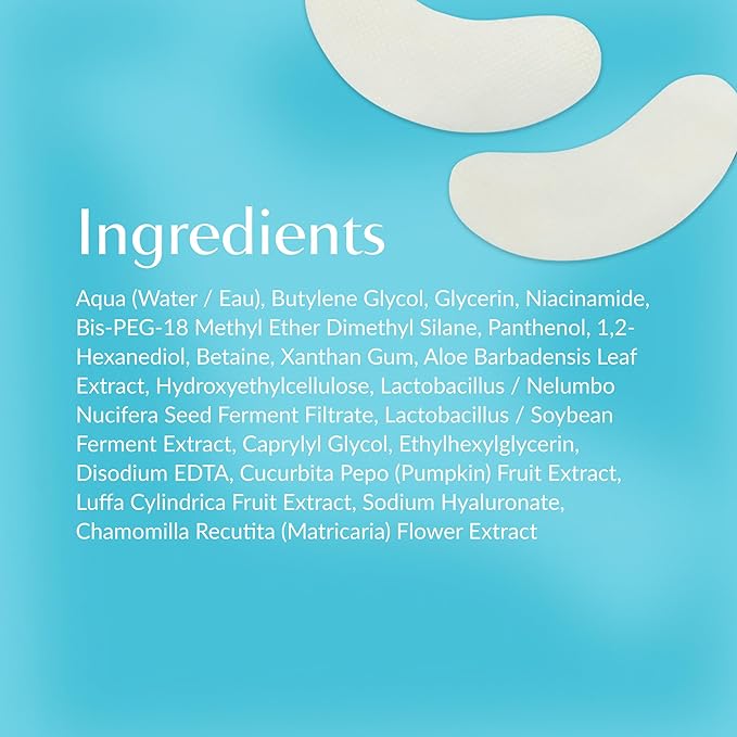 Talika Bio Enzymes Eye Patch - Instant Ultra-Moisturising Under Eye Patches for Adults - Eye Mask For Dark Circles Tired Eyes & Puffiness - Single Pair Under Eye Mask