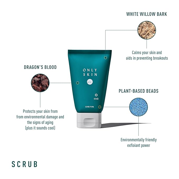 Daily Facial Scrub (3 Ounce) - Daily Exfoliator, Unclog Pores, Includes Plant Based Beads to Help Polish Away Dead Skin Cells