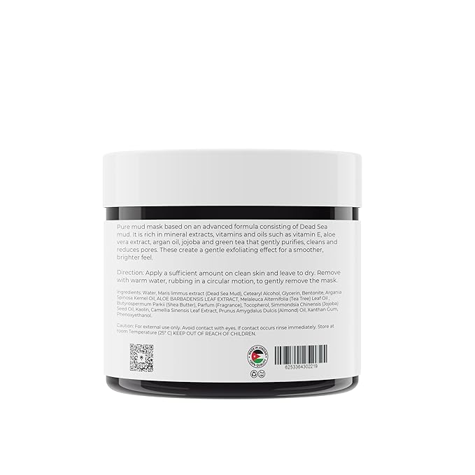 Amira Beauty Dead Sea Mud Mask for Face and Body - Reduces Pores, Acne, Blackheads and Texture - For All Skin Types 11.OZ