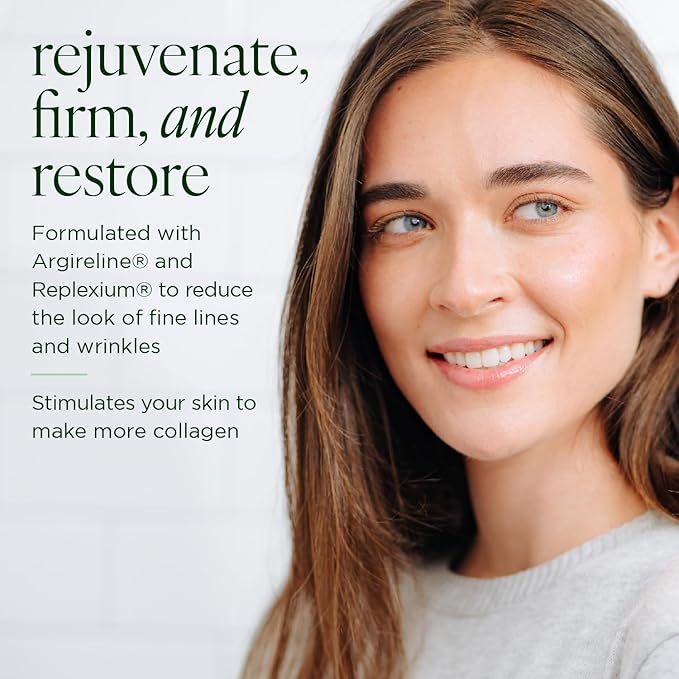 Tree of Life Beauty Hydrating Facial Serum Collagen Peptides with Argireline and Replexium - Anti Aging and Wrinkle Reduction (1oz) and Silicone Reusable Under Eye Patches for Puffy Eyes