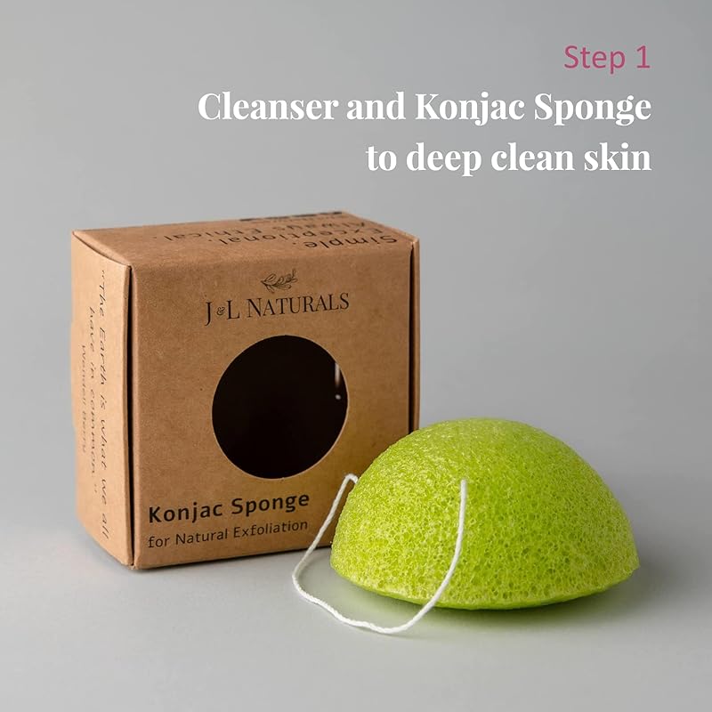 J&L Naturals Exceptional Skin Regimen Kit With Cleansing Bar, Face Salve, Konjac Sponge, Lip Balm | For Oily and Combination Skin | Zero Waste (Balance (oily, combination skin), Exceptional)