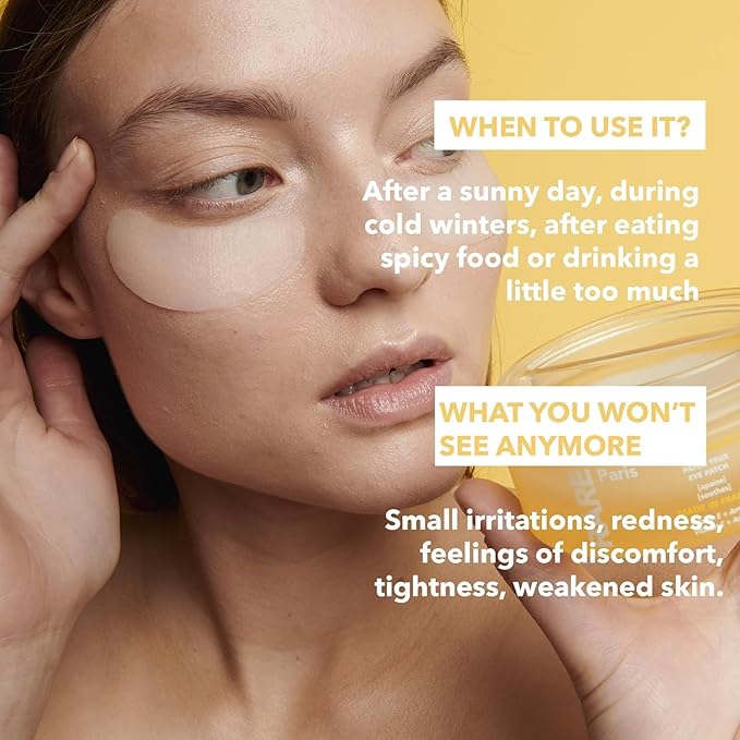 Trésor Solaire - Soothing Under Eye Patches - Soothing & Strengthening - With Vitamin E & Arnica - Brightening, Firming & Revitalizing - Multi-Active Serum Formula - 30 Pairs