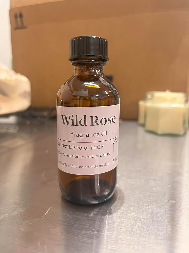 Bramble Berry Wild Rose Fragrance Oil (2 Fl oz) | Great for Making DIY Soap, Candles, Lotion, Bath Bombs, Skin & Body Care | Vegan, Phthalate & Paraben Free