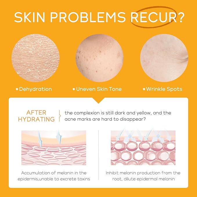 Vitamin C Skin Care Set, Skincare Gift Set for Teenage Girls, Skincare Set, 5 Piece Travel Size Kit With Cleanser, Face Serum,Eye Cream,Face Cream Face Skin Care Kit