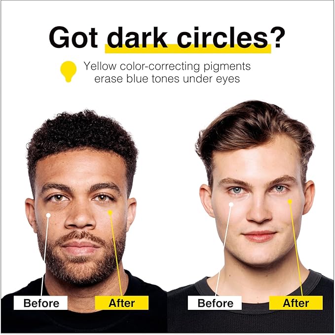Lumin Instant Dark Circle Corrector for Men (Not A Concealer), Reduce The Look of Dark Circles, Puffiness, Under Eye Men Makeup, Color Correcting Eye Cream, Perfect for Light Skin tones, 20mL
