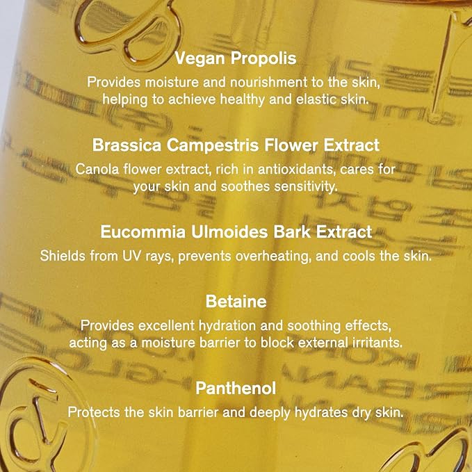 Propolis.T Ampoule, Vegan Korean Facial Serum with Vegan Propolis, for Dry and Sagging Skin (50ml / 1.69 fl. oz.), Korean Skin Care