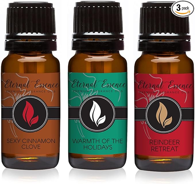 Trio (3) - Sexy Cinnamon Clove, Warmth of The Holidays & Reindeer Retreat - Premium Fragrance Oil Trio - 10ML