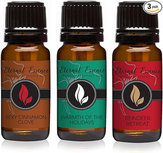 Trio (3) - Sexy Cinnamon Clove, Warmth of The Holidays & Reindeer Retreat - Premium Fragrance Oil Trio - 10ML