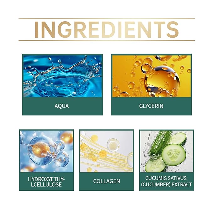 Under Eye Masks，Golden Cucumber Eye Mask 60 Tablets Set，Eye Mask for Fine Lines, Wrinkles, Dark Circles and Eye Puffiness，Suitable for Both Men and Women，5.64 OZ