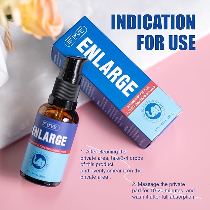 IF L VE Enlarge Oil, Growth Men's Energy Massage Oil, Sexual Enhancement, Strength Enhancement - 30ML