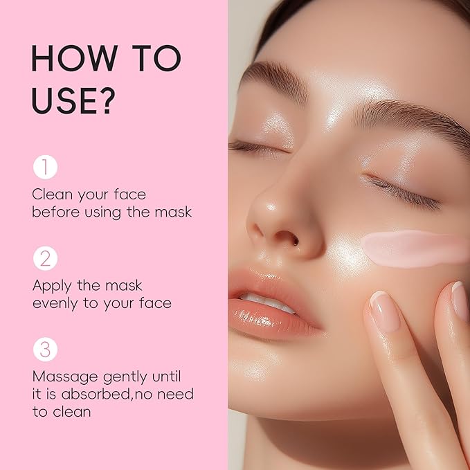 Sleeping Mask Hydrating Gel Mask 2 Packs JAPAN SAKURA Overnight Firming Jelly Face Mask - Deep Moisture & Repair, Non-Sticky, Elastic Skin (25g×2pcs)