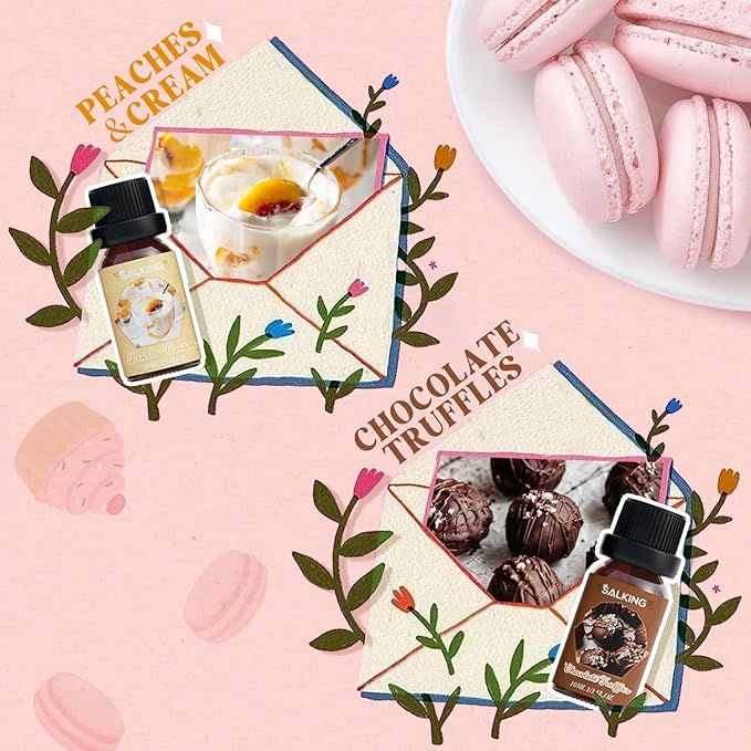 SALKING Fragrance Oil Gift Set for Mom, Premium Essential Oil for Diffuser, Scented Oil Gift for Mother's Day, Diffuser Oil for Soap & Candle Making Scents, Set of 6 Aromatherapy Oil for Women