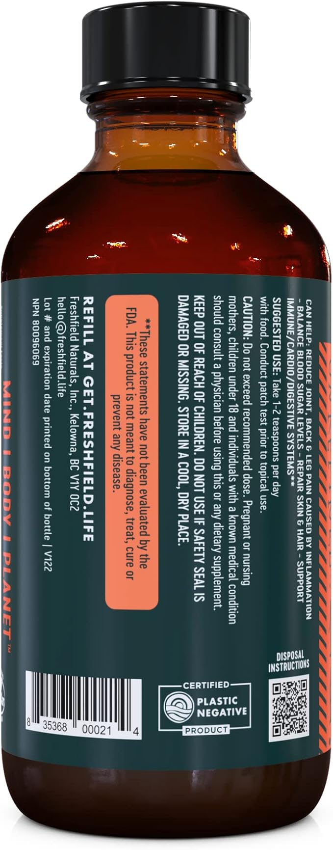 Freshfield Black Seed Oil | Vegan Friendly Up to 3X The Thymoquinone, Premium (Black Cumin Seed Oil, Nigella Sativa) | Cold Pressed | Ultra Strength | Pure and 100% Natural. 8 oz Liquid