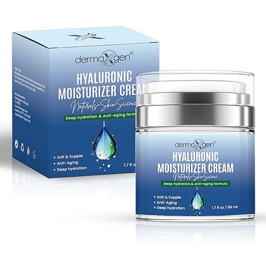 Hydrating Booster Antiaging Moisturizer Cream, with Hyaluronic Acid, Improves Skin suppleness, Wrinkles, Elasticity and Balance Moisture Day & Night for All Skin Types