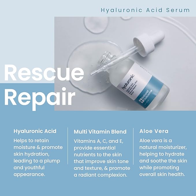 Face Serum Set Hydrating Hyaluronic Acid Serum and Vitamin C Face Serum - Pack of Two Anti Aging Facial Serum Kit 1 oz Each, Vegan, Cruelty Free & Fragrance Free