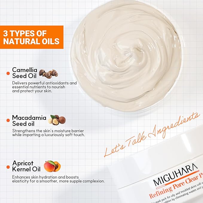 Refining Pore Clear Pack | Clay Face Mask | Pore Cleanser | Wash Off Mask Type | Hydrating Facial Mask for All Skin Types | Korean Beauty Skincare Product (150g/5.29 Oz.)