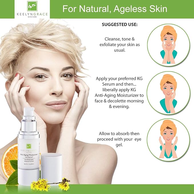 The BEST Anti Aging Moisturizer with Matrixyl 3000 By Keelyn Grace - All in One Facial Day and Night Cream for Men & Women with Advanced Peptides, Vitamin C, E, Hyaluronic Acid