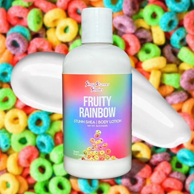 Shop Stunner Shades | Fruity Rainbow Nourishing Daily Lightweight Shea Butter Moisturizering Fruit Loops Scented Body Lotion, 8 fl oz