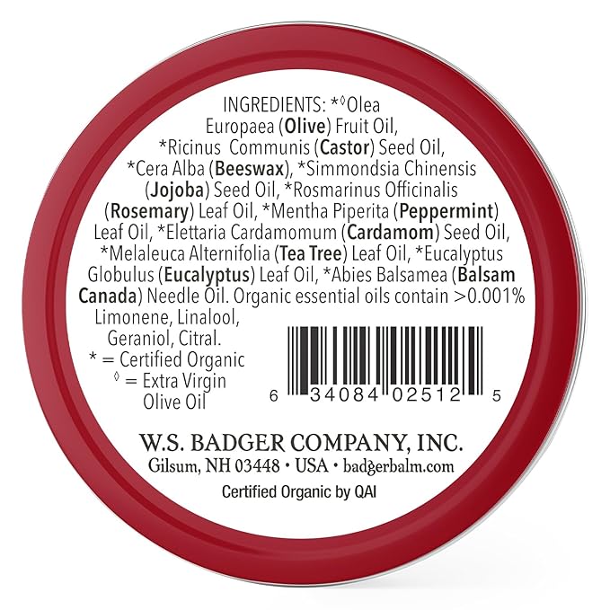 Badger Foot Balm, 100% Organic Foot Cream for Dry Cracked Heels and Feet, Fast Acting Foot Care for Women & Men, All-Natural Cracked Heel Treatment, .75 oz Tin, 2-Pack