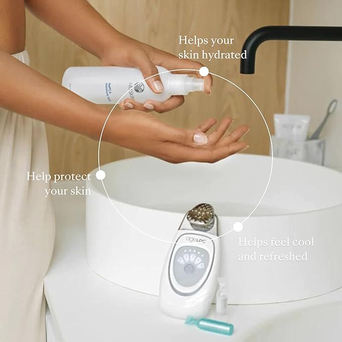 Nu Skin NaPCA Moisture Mist | Revitalizing Moisturizer & Cooling Mist with Hyaluronic Acid | Hydrating Spray for Face, Body & Hair | Sodium PCA for All Skin Types | 8 oz | 1 Pack