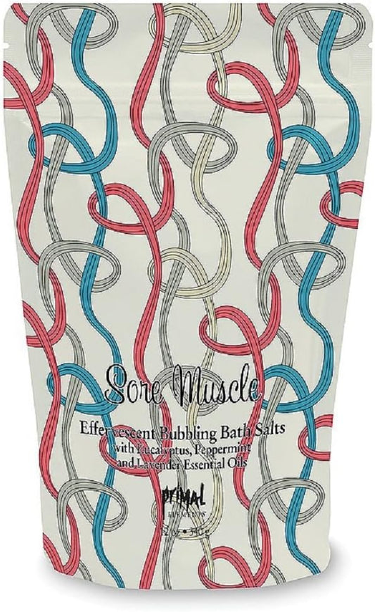 Primal Elements Bubbling Bath Salts, Sore Muscle, 12 Ounce