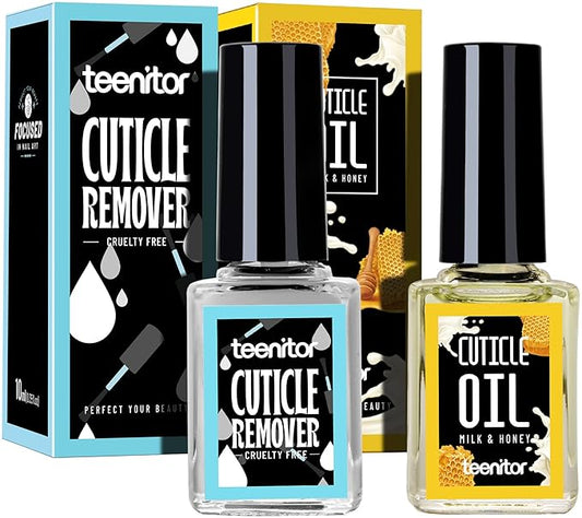 Teenitor Cuticle Care kit with Cuticle Remover and Cuticle Oil
