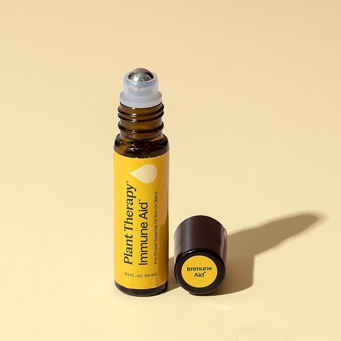 Plant Therapy Immune Aid Essential Oil Blend 10 mL (1/3 oz) 100% Pure, Pre-Diluted Roll On, Therapeutic Grade