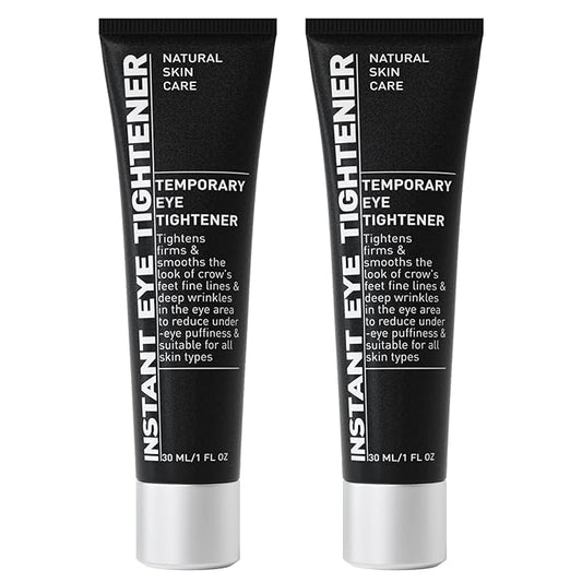 Under Eye Bags and Wrinkles Filler, Under Eye Cream Temporary Instant Visibly Reduces Wrinkles Dark Circles Fine Lines, Eye Tightening and Lifting Cream for Women Men, 30ml, 2 Packs