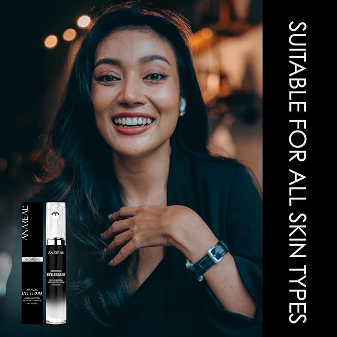 Eye Bags Treatment for Men: Eye Cream for Dark Circles, Caffeine Eye Cream, Eye Roller for Puffy Eyes, Puffy Eyes Treatment