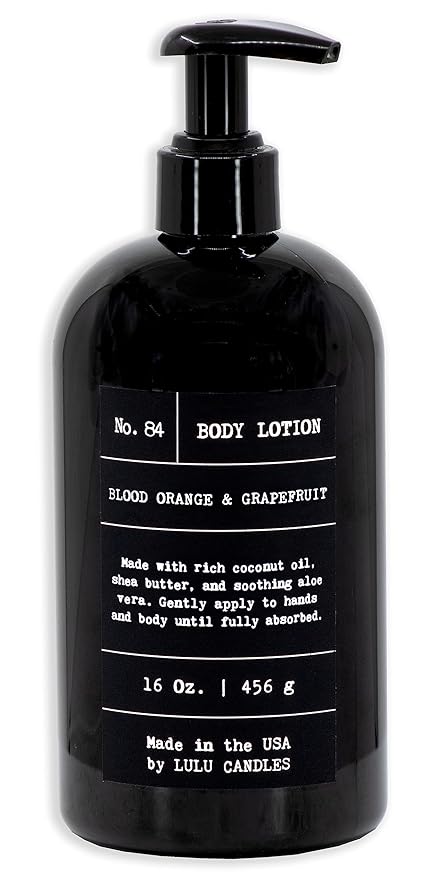 Lulu Candles | Blood Orange & Grapefruit | Moisturizing Body Lotion with Soothing Shea Butter & Aloe | Gentle Lotion Nourishes Dry Skin With Moisture | No Paraben | Dye Free | Non-Greasy (16 Oz.)