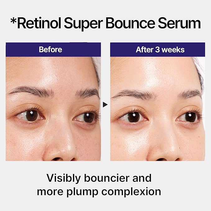 IOPE Retinol Super Bounce Serum - Korean Retinol Eye Cream, Intensive Reactivating Korean Retinoid, Anti-Aging, Reduction in Fine Wrinkles, Beginner Friendly, 1.01 Fl Oz.