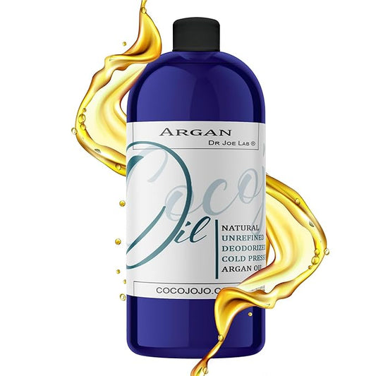 cocojojo Argan Oil Deodorized for Hair Treatment Oils, Pure Argan Oil for Face, Unrefined Unscented Cold Pressed Extra Virgin - 32 Oz - Packaging May Vary