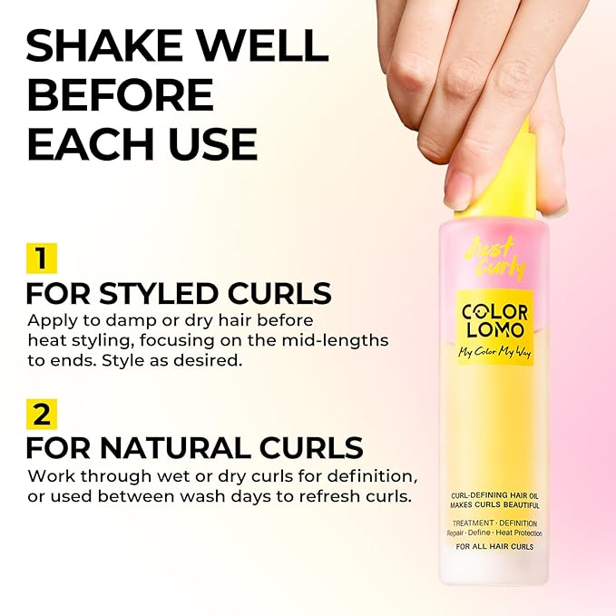 Styling & Curl Defining Oil Serum | 24-Hour Touchable Hold Hair Oil for Natural & Styled Curly Hair l Heat Thermal Protection, Creates Smooth, Shiny, Lightweight Hair