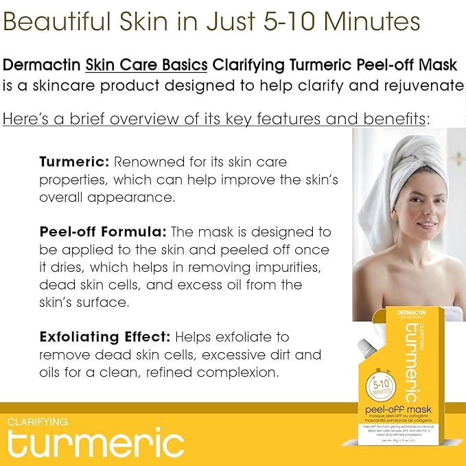 Skin Care Basics Clarifying Turmeric Peel-off Mask 1.76 oz. -