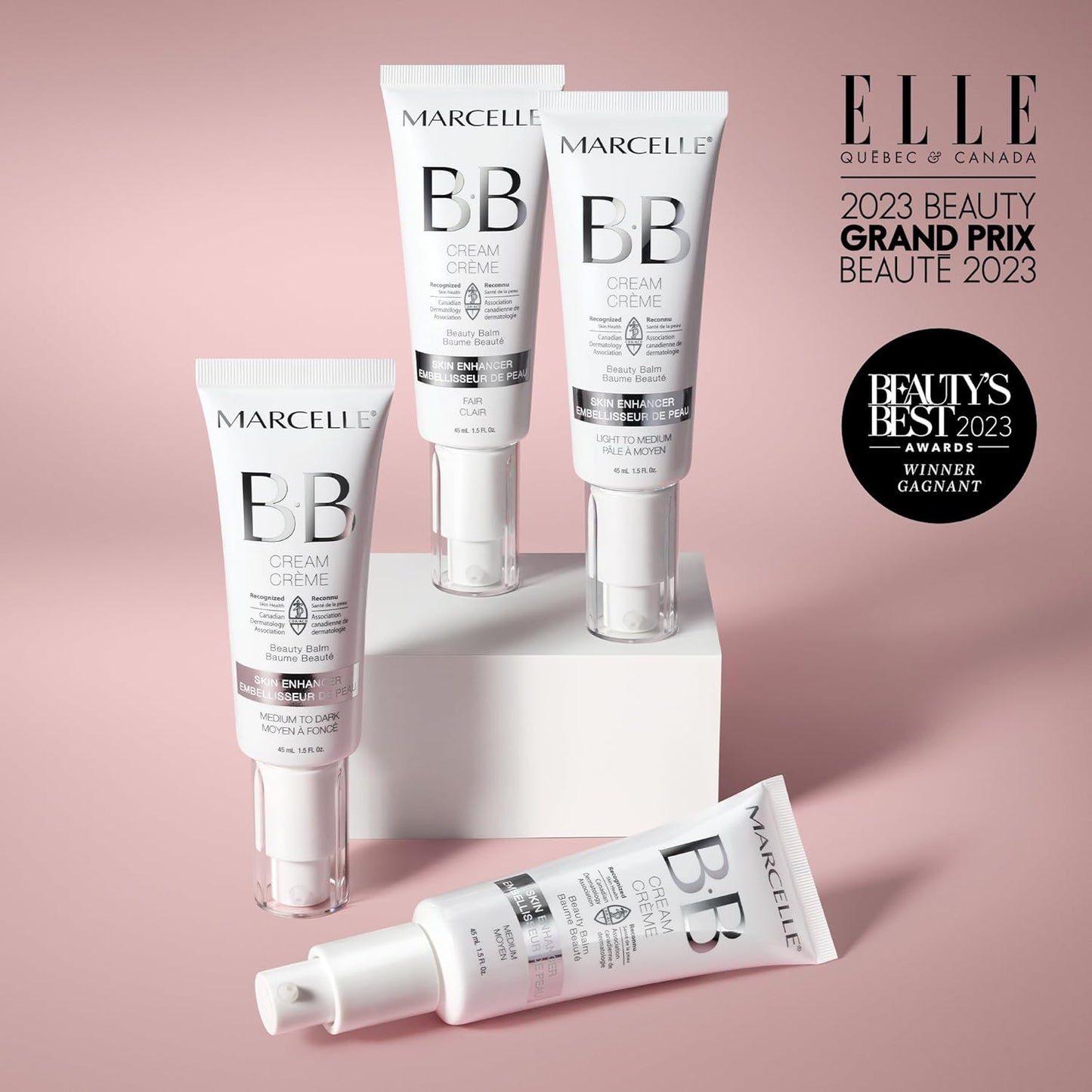 Marcelle BB Cream Beauty Balm, Medium, Hypoallergenic and Fragrance-Free, 1;5 Ounces