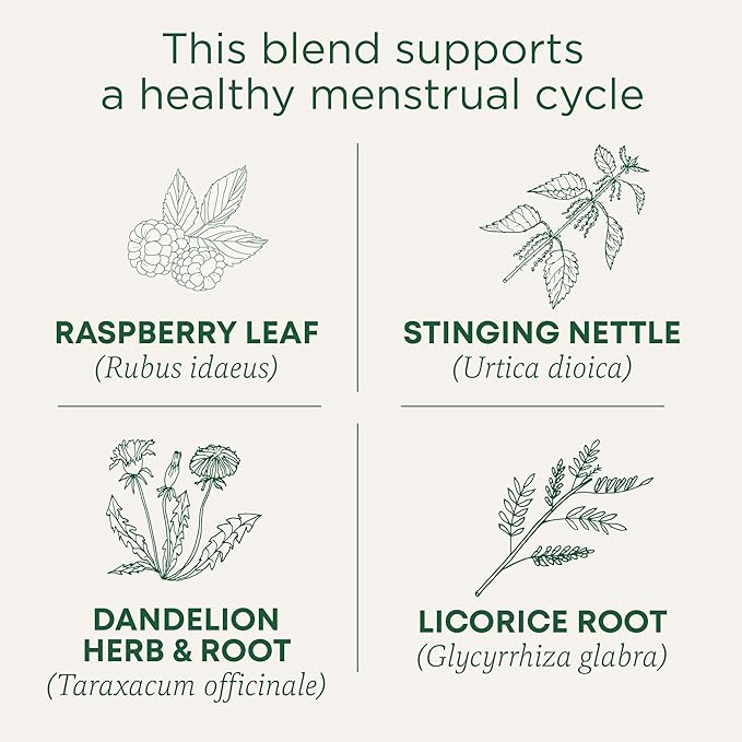 Traditional Medicinals Tea, Organic Healthy Cycle, Supports Healthy Menstrual Cycles, 16 Tea Bags