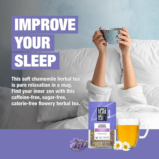 Tiesta Tea - Lavender Chamomile Herbal Tea | Loose Leaf | Calming Blend with Chamomile, Lavender, and Lemongrass | Caffeine-Free Herbal | Great for Hot or Iced | Resealable Pouch, 25 Cups | 0.9 Ounce