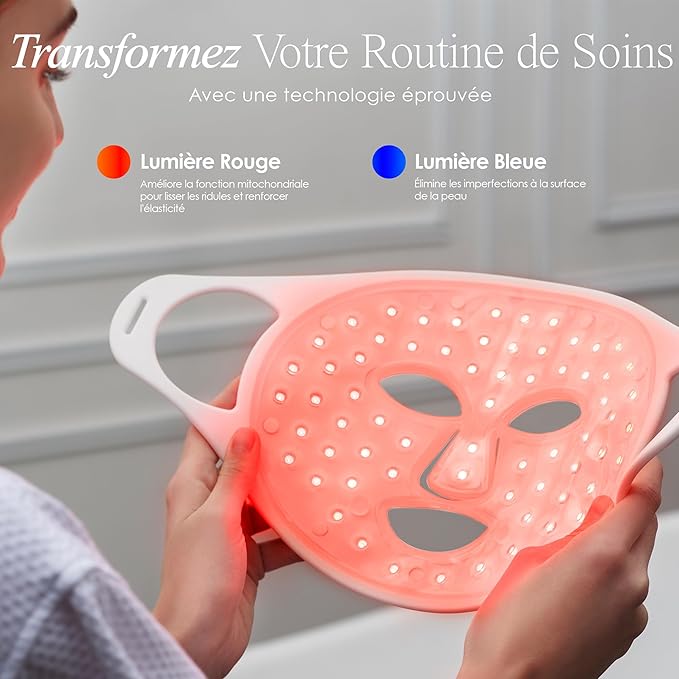 LED Light Therapy Mask by Project E Beauty | Anti-Aging & Anti-Blemish (Silicone Mask)