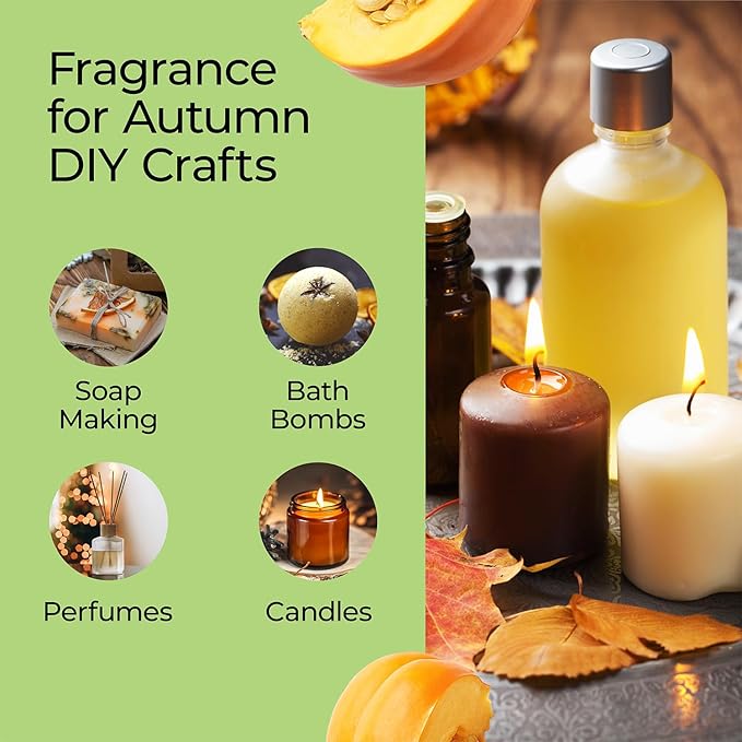 Good Essential Professional Pumpkin Pie Fragrance Oil (1 fl oz / 30ml) for Halloween Candles, Diffusers, Soaps, Lotions, Perfume, Home Scents