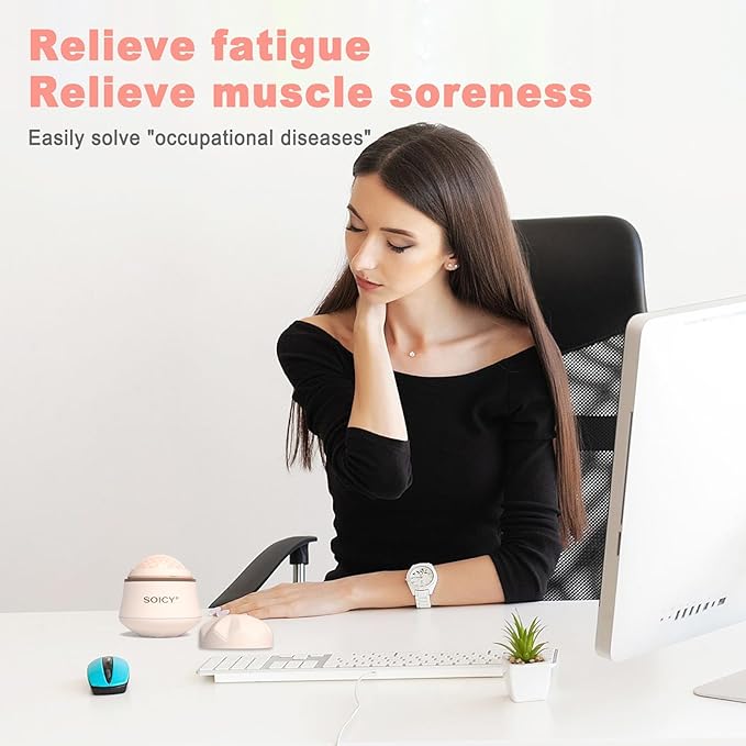 Leeshine Ice Roller Ball for Face and Eyes - Facial Skin Care Tools with a Large Roller and Carry Case Self Care Gift.Men Women (S50-Pink)