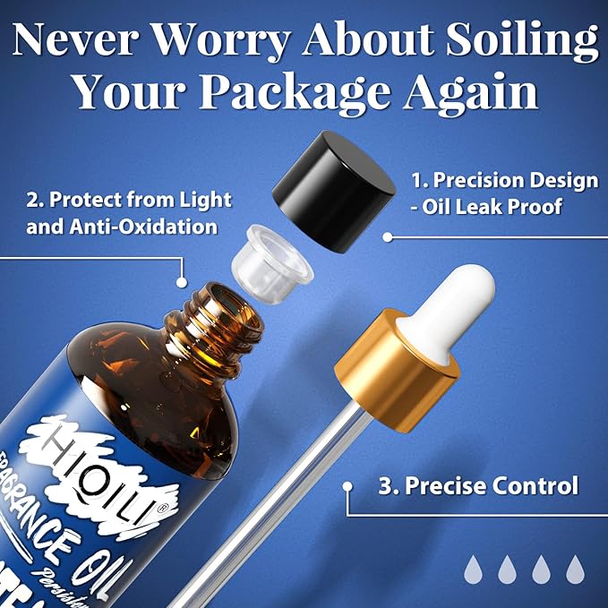 HIQILI Fragrance Oil White Musk 100ml for Candle Soap Making, Essential Oils for Diffuser Aromatherapy, Scented Oils for Home Car 3.38 Fl.Oz