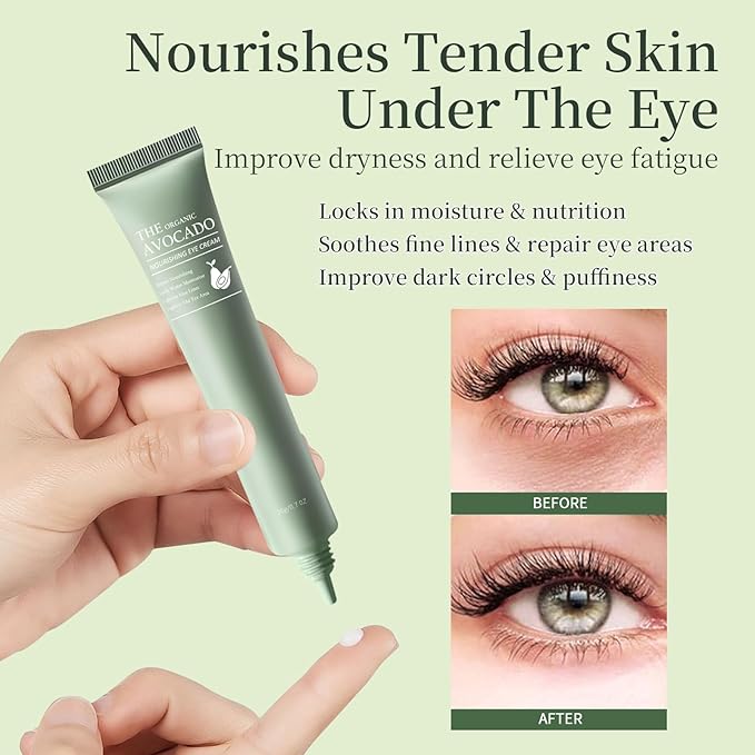 Avocado Skin Care Set, 4 PCS Moisturizing Skincare Set, Anti Aging Skin Care Routine Kit For Women With Toner, Lotion, 2 PCS Eye Cream, Travel Facial Skincare Kits, Daily Skin Care.