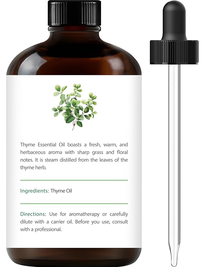 Handcraft Blends Thyme Essential Oil - Huge 4 Fl Oz - 100% Pure and Natural - Premium Grade Essential Oil for Diffuser and Aromatherapy