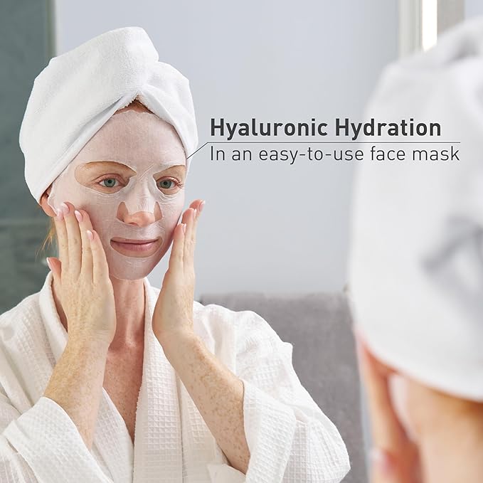 PROcure Rosacare Soothing Sheet Face Mask with Hyaluronic Hydrogel for Rosacea Symptoms, 5 Masks