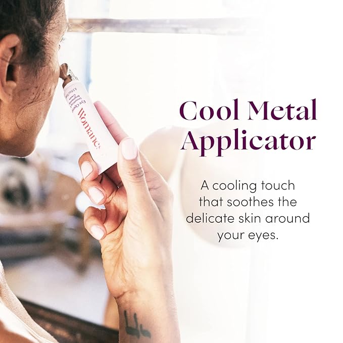 Womaness Eye Opener Anti Aging Eye Cream - Hyaluronic Acid & Bakuchiol Alternative Retinol Eye Cream for Dark Circles and Puffiness + Red Algae Extract to Firm & Revitalize Under Eye Bags (15ml)