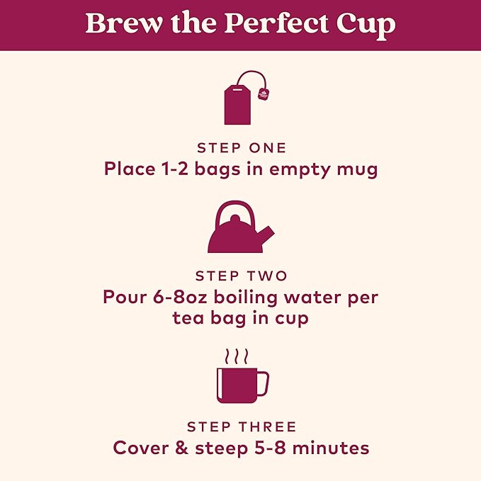 Organic India Tulsi Hibiscus Tea Bags - Holy Basil Herbal Tea, Stress Relieving, Immune Support, USDA Organic, Calming, Caffeine Free- 18 Bags, 6 Pack