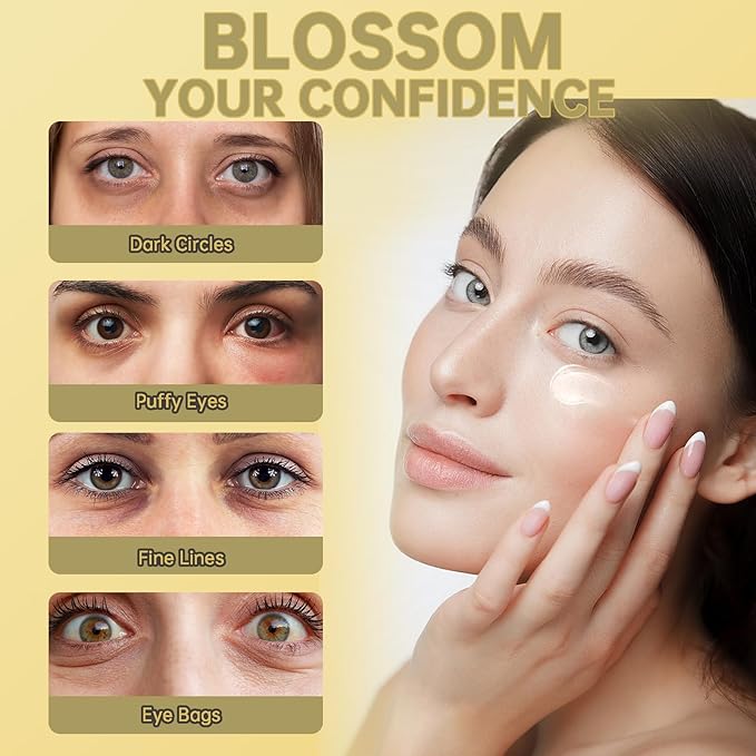 Anti Aging Eye Cream For Dark Circles, Advanced Snail Retinol Eye Stick, 2 PCS Under Eye Cream For Puffiness & Bags, Reduce Wrinkles, Fine Lines, Moisturizating Skin.