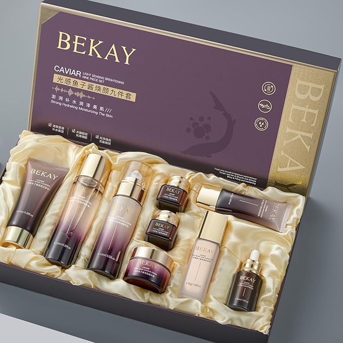 Hyaluronic Acid Skin Care Set For Women 9-In-1 Skincare kit Moisturizing Rejuvating Skin Care Kit for women