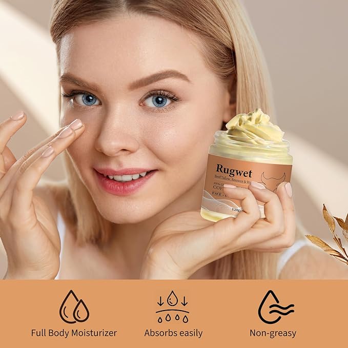 Orangic Beef Tallow for Skin and Face Care, Whipped Moisturizer for Sensitive Skin, 100% Grass Fed Beef Tallow, Natural Body Lotion, French Perfume - 8.46 fl.oz, 2 Pack